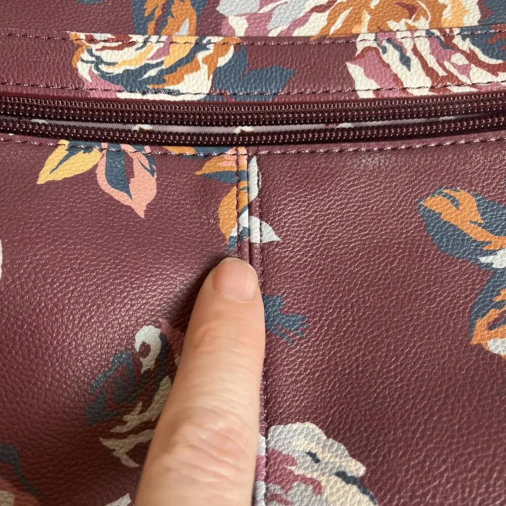 Matilda Jane Plum Perfect Floral Backpack Purse Bag 13